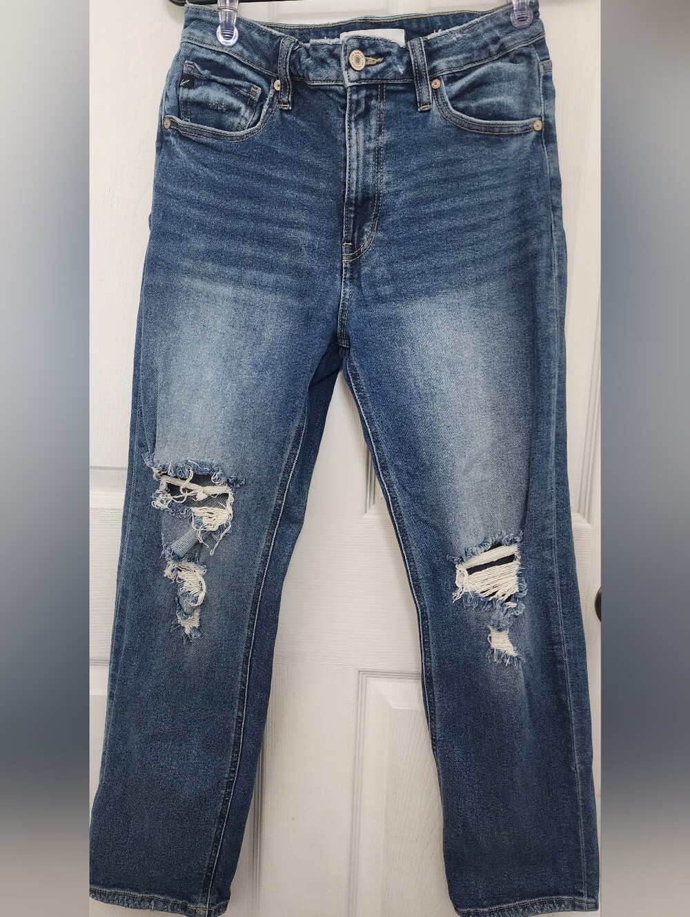 KanCan Distressed Medium Blue Skinny Jeans